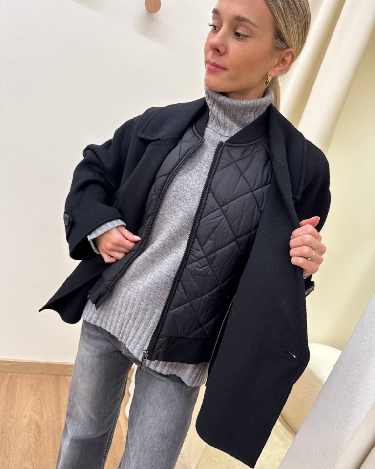 Cappotto Hand Made imbottitura rimovibile nero Vicolo Shop Online Cappotto Hand Made imbottitura rimovibile nero Vicolo