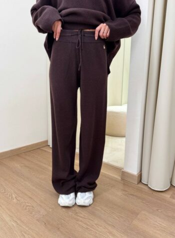 Shop Online Pantalone palazzo in maglia moro Souvenir