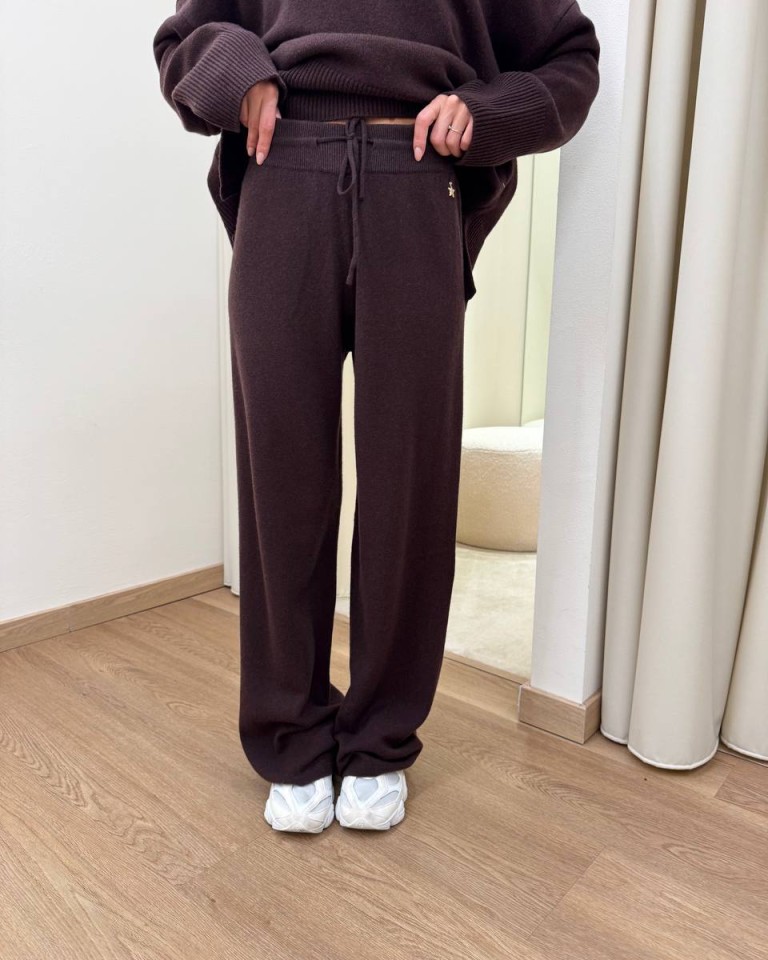 Pantalone palazzo in maglia moro Souvenir Shop Online Pantalone palazzo in maglia moro Souvenir