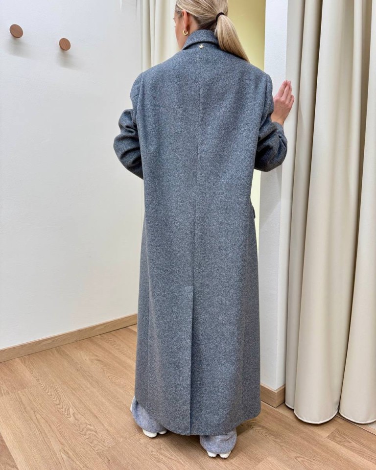 Cappotto Stefy lungo doppiopetto grigio Souvenir Shop Online Cappotto Stefy lungo doppiopetto grigio Souvenir
