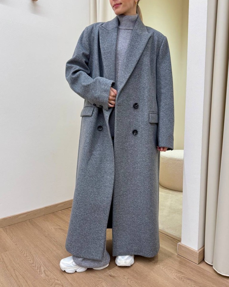 Cappotto Stefy lungo doppiopetto grigio Souvenir Shop Online Cappotto Stefy lungo doppiopetto grigio Souvenir