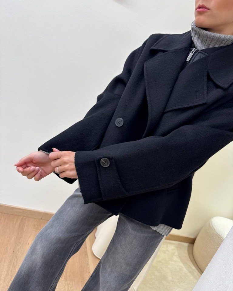 Cappotto Hand Made imbottitura rimovibile nero Vicolo Shop Online Cappotto Hand Made imbottitura rimovibile nero Vicolo