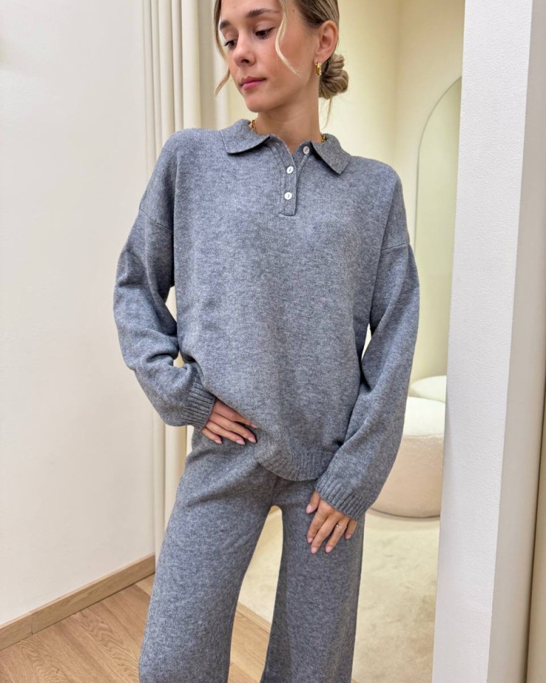 Completo maglia polo e pantalone grigio HaveOne Shop Online Completo maglia polo e pantalone grigio HaveOne