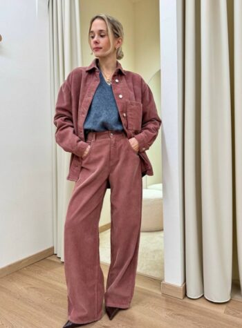 Shop Online Pantalone MIA velluto rocciatore blush Vicolo