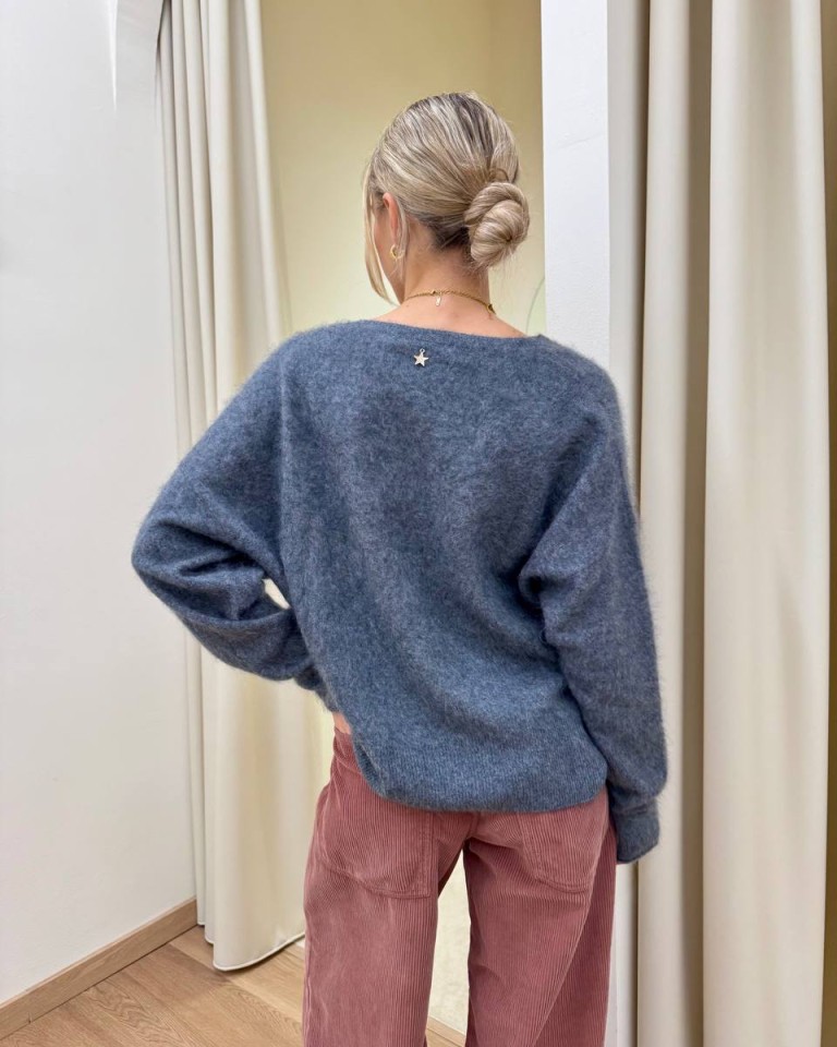 Maglione over scollo a V grigio Souvenir Shop Online Maglione over scollo a V grigio Souvenir