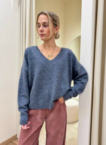 Shop Online Maglione over scollo a V grigio Souvenir