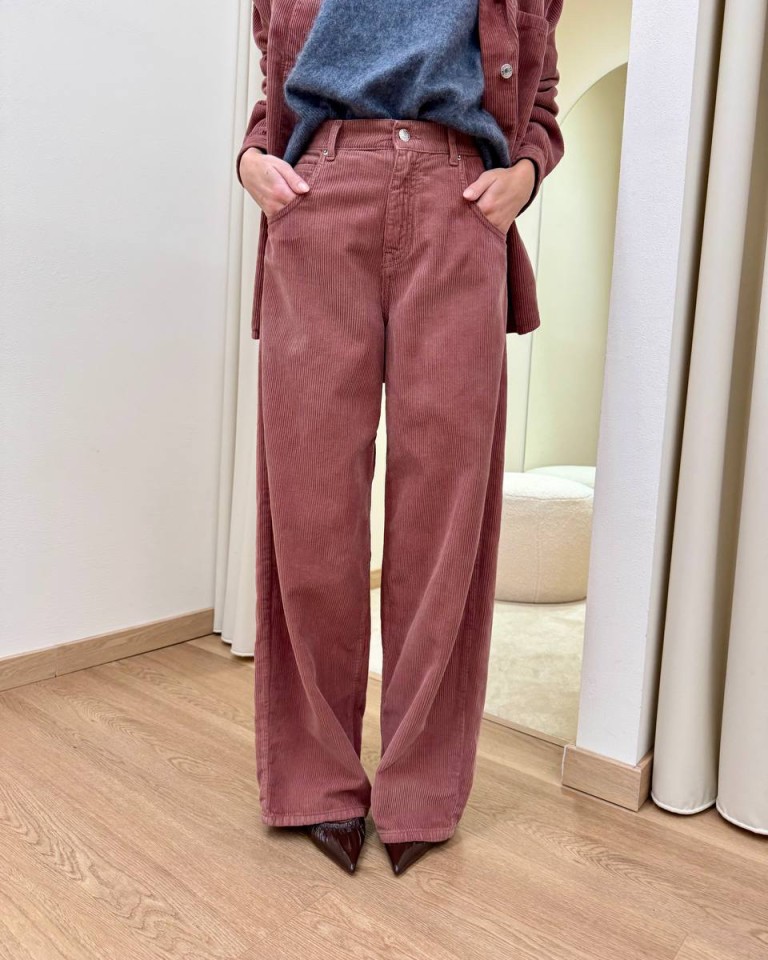 Pantalone MIA velluto rocciatore blush Vicolo Shop Online Pantalone MIA velluto rocciatore blush Vicolo