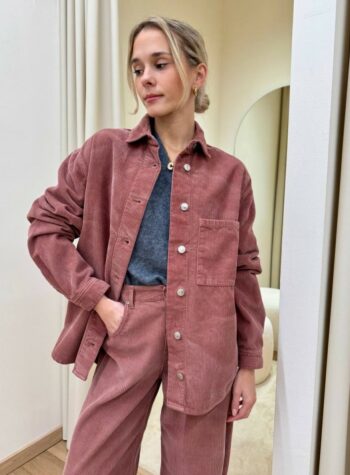 Shop Online Camicia CLOTILDE in velluto rocciatore blush Vicolo