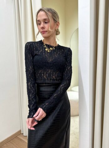 Shop Online Body pizzo semitrasparente nero HaveOne