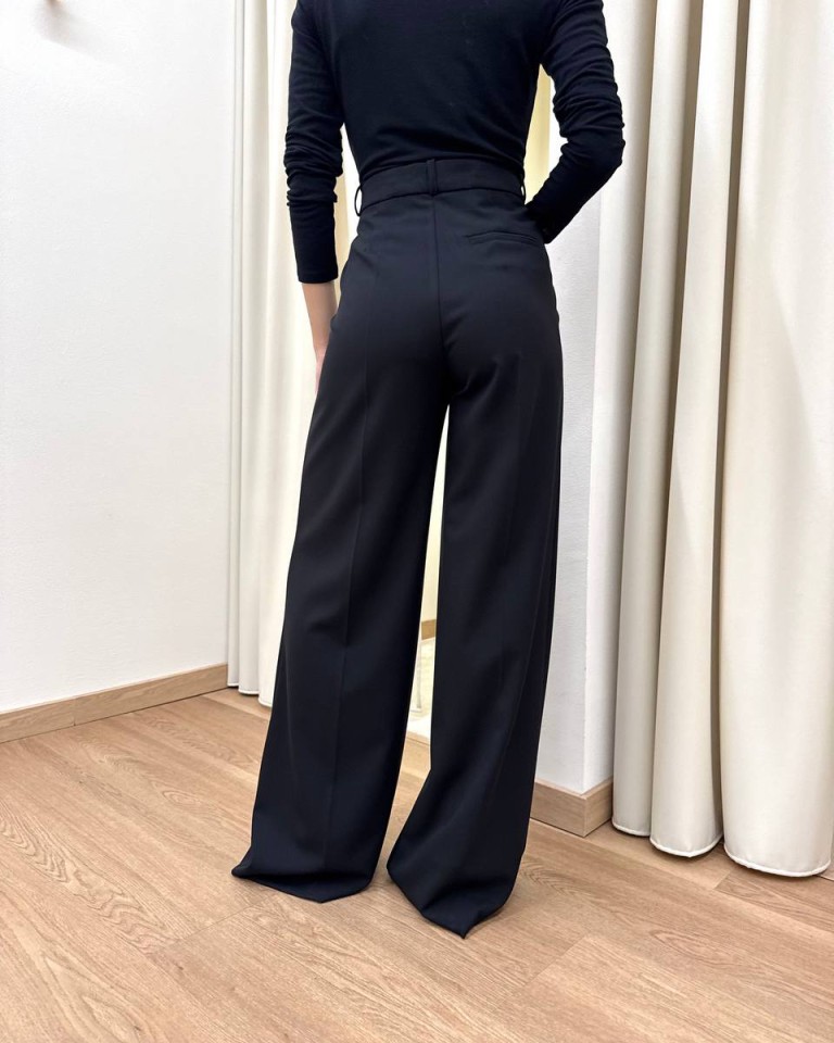 Pantalone palazzo nero HaveOne Shop Online Pantalone palazzo nero HaveOne
