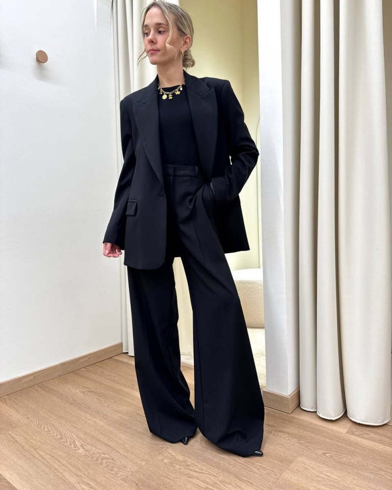 Pantalone palazzo nero HaveOne Shop Online Pantalone palazzo nero HaveOne