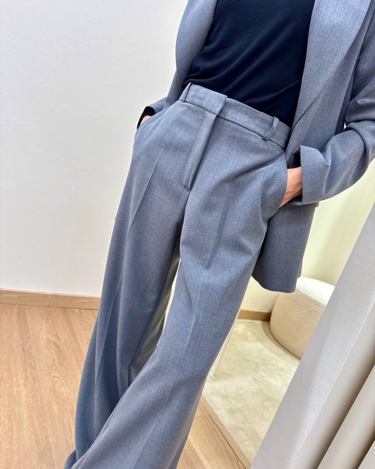 Pantalone palazzo grigio HaveOne Shop Online Pantalone palazzo grigio HaveOne