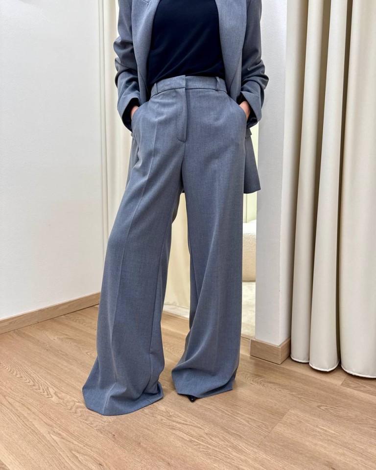 Pantalone palazzo grigio HaveOne Shop Online Pantalone palazzo grigio HaveOne