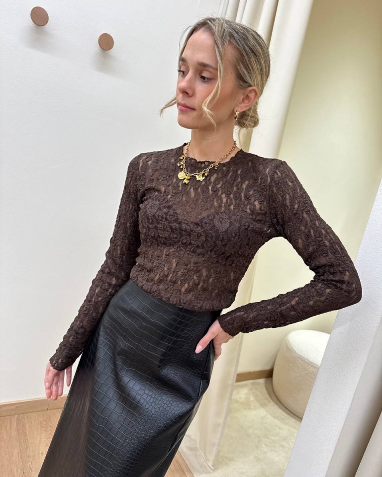 Body pizzo semitrasparente moro HaveOne Shop Online Body pizzo semitrasparente moro HaveOne