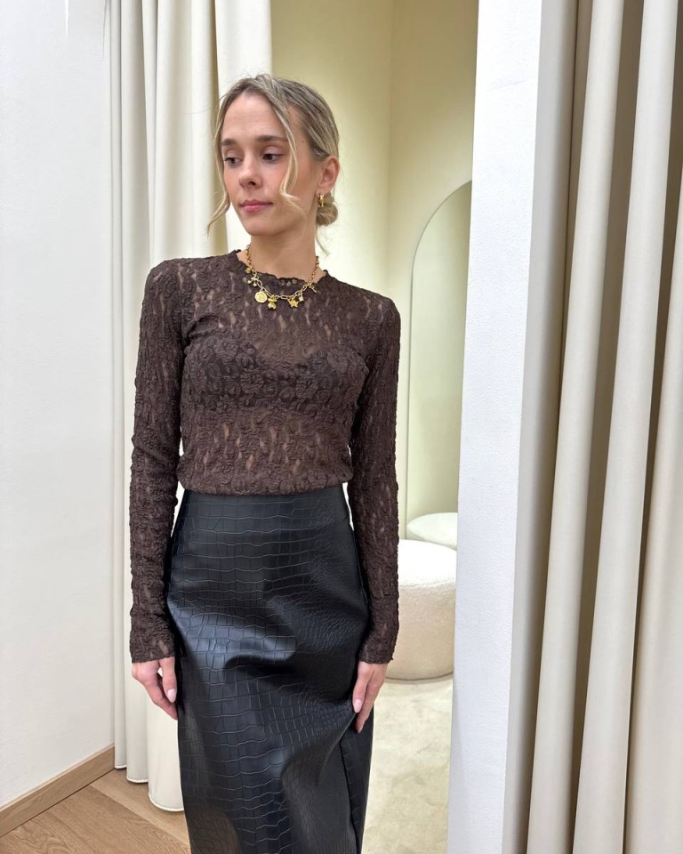 Body pizzo semitrasparente moro HaveOne Shop Online Body pizzo semitrasparente moro HaveOne