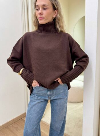 Shop Online Maglione over pura lana moro Vicolo