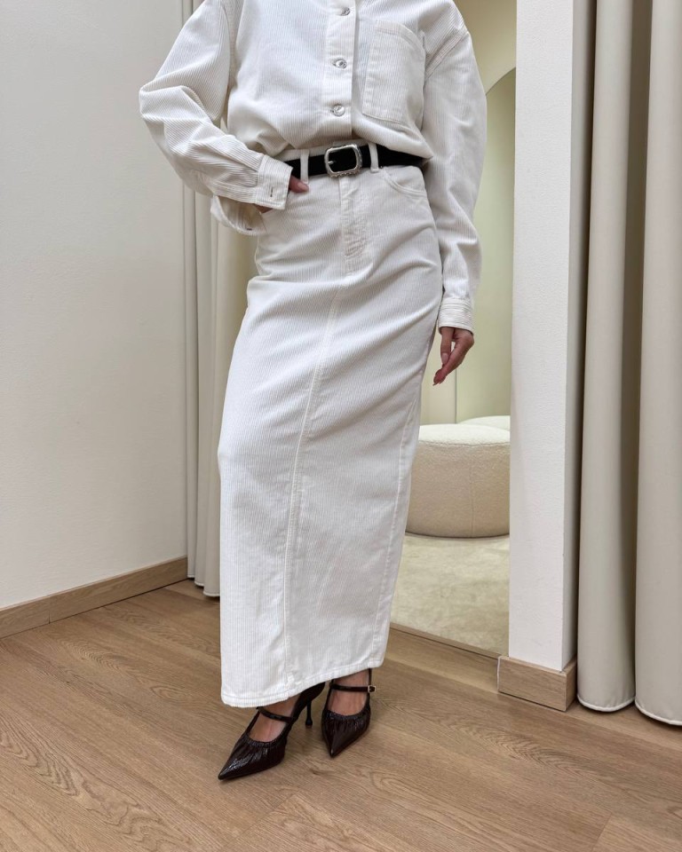 Gonna OLIVIA in velluto rocciatore burro Vicolo Shop Online Gonna OLIVIA in velluto rocciatore burro Vicolo