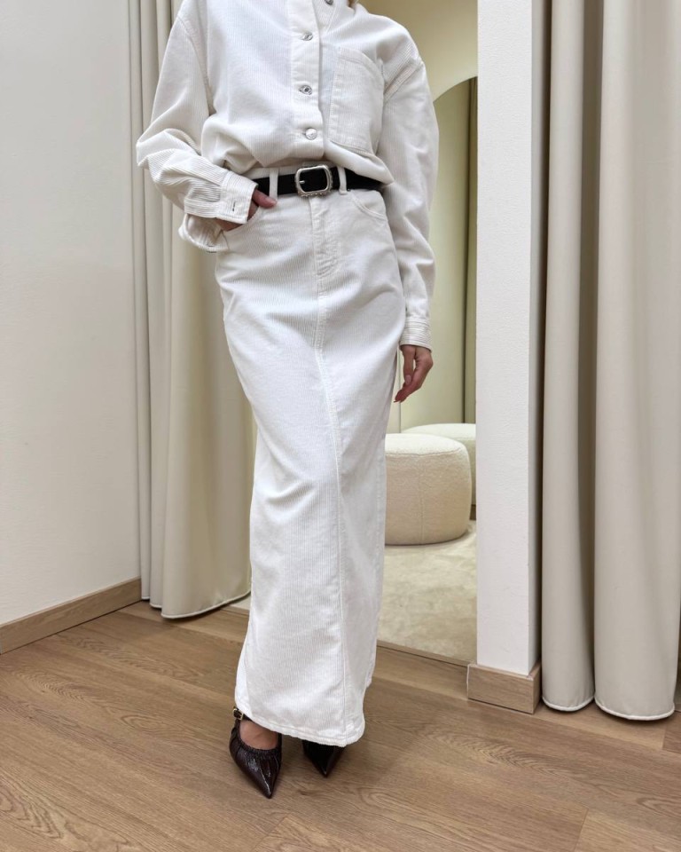 Gonna OLIVIA in velluto rocciatore burro Vicolo Shop Online Gonna OLIVIA in velluto rocciatore burro Vicolo