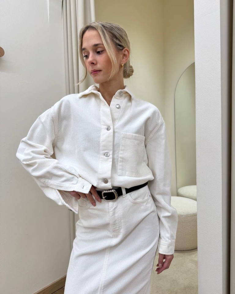 Camicia CLOTILDE in velluto rocciatore burro Vicolo Shop Online Camicia CLOTILDE in velluto rocciatore burro Vicolo