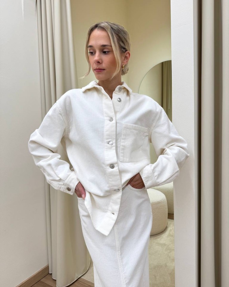 Camicia CLOTILDE in velluto rocciatore burro Vicolo Shop Online Camicia CLOTILDE in velluto rocciatore burro Vicolo