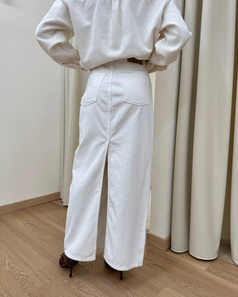 Gonna OLIVIA in velluto rocciatore burro Vicolo Shop Online Gonna OLIVIA in velluto rocciatore burro Vicolo