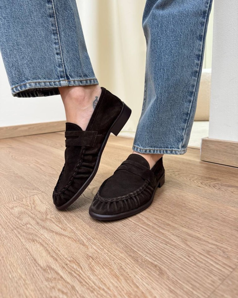 Mocassino scamosciato moro Ovyè Shop Online Mocassino scamosciato moro Ovyè