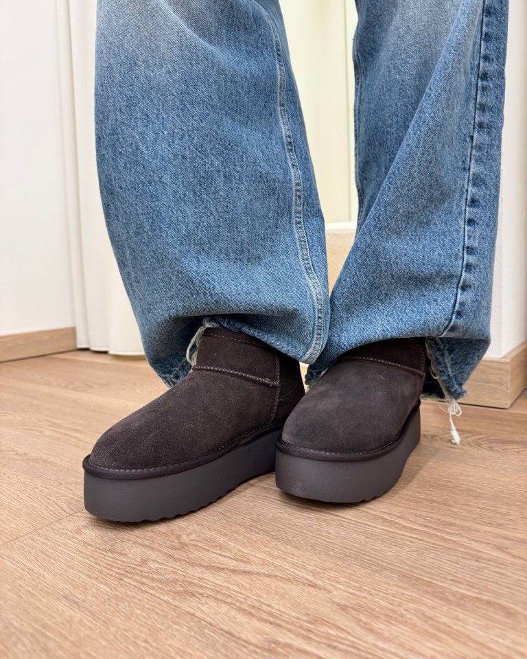 Stivaletto platform in suede moro Ovyè Shop Online Stivaletto platform in suede moro Ovyè