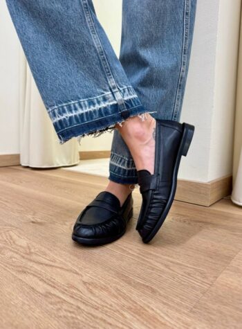 Shop Online Mocassino Rosy in pelle nero Ovyè