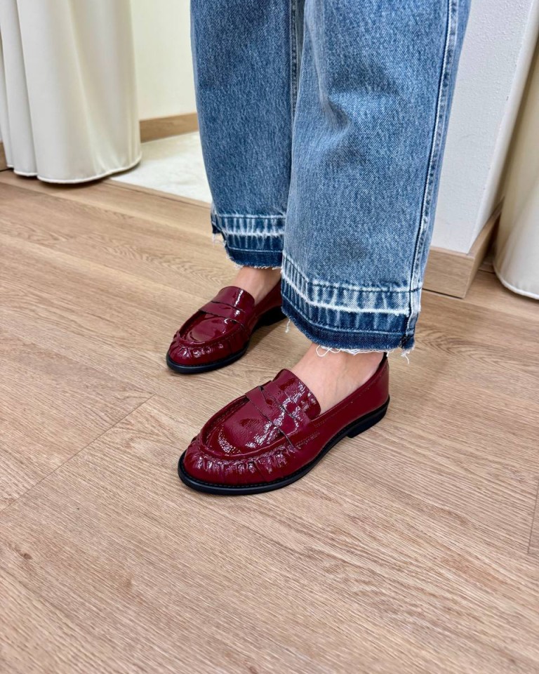 Mocassino Cinzia pelle laccata prugna Ovyè Shop Online Mocassino Cinzia pelle laccata prugna Ovyè