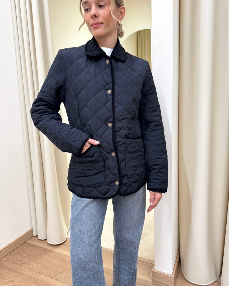 Piumino leggero trapuntato nero HUNTER Shop Online Piumino leggero trapuntato nero HUNTER