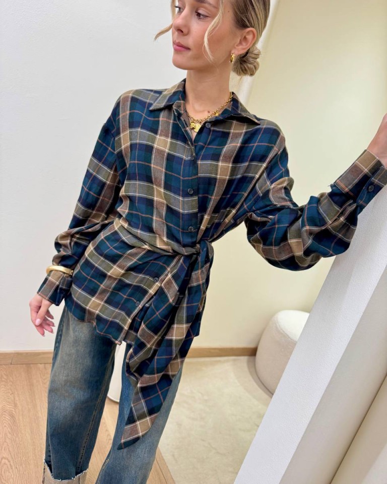 Camicia check con nodo ottanio Susy Mix Shop Online Camicia check con nodo ottanio Susy Mix