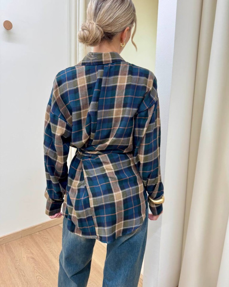 Camicia check con nodo ottanio Susy Mix Shop Online Camicia check con nodo ottanio Susy Mix
