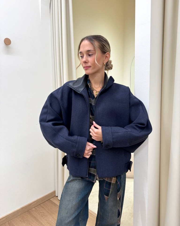 Giacca maniche pipistrello color denim Souvenir Shop Online Giacca maniche pipistrello color denim Souvenir