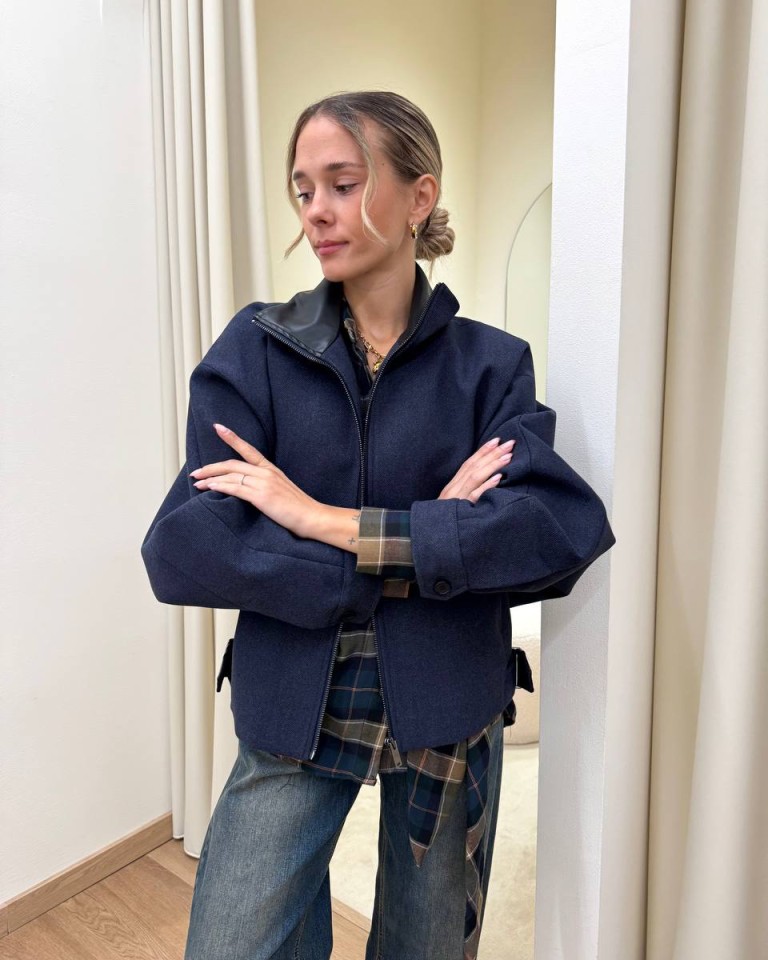 Giacca maniche pipistrello color denim Souvenir Shop Online Giacca maniche pipistrello color denim Souvenir