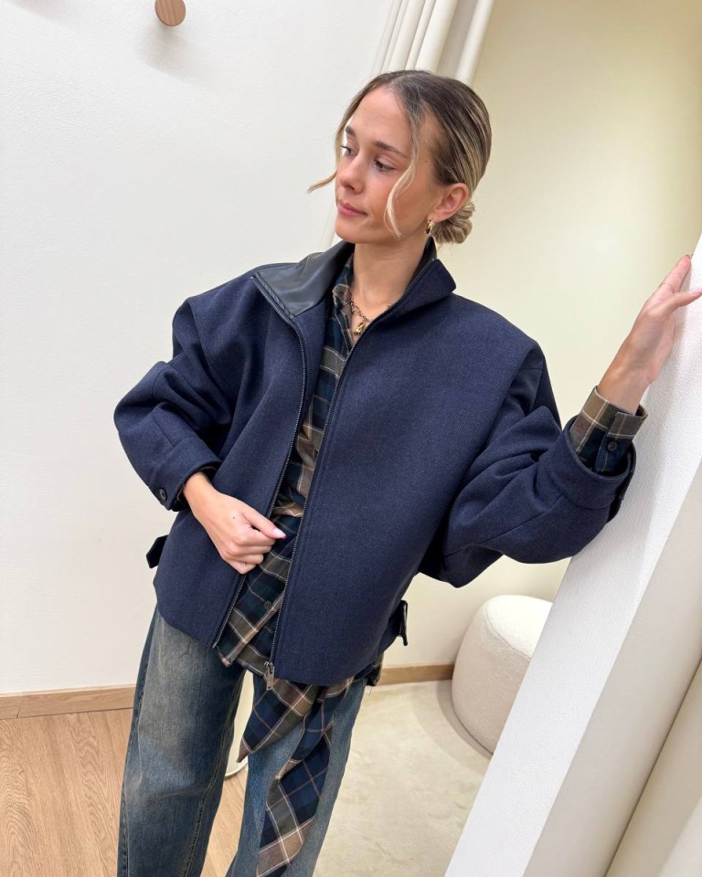 Giacca maniche pipistrello color denim Souvenir Shop Online Giacca maniche pipistrello color denim Souvenir