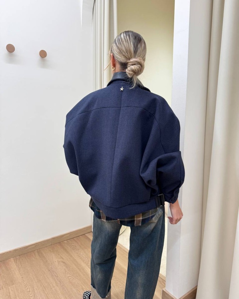 Giacca maniche pipistrello color denim Souvenir Shop Online Giacca maniche pipistrello color denim Souvenir