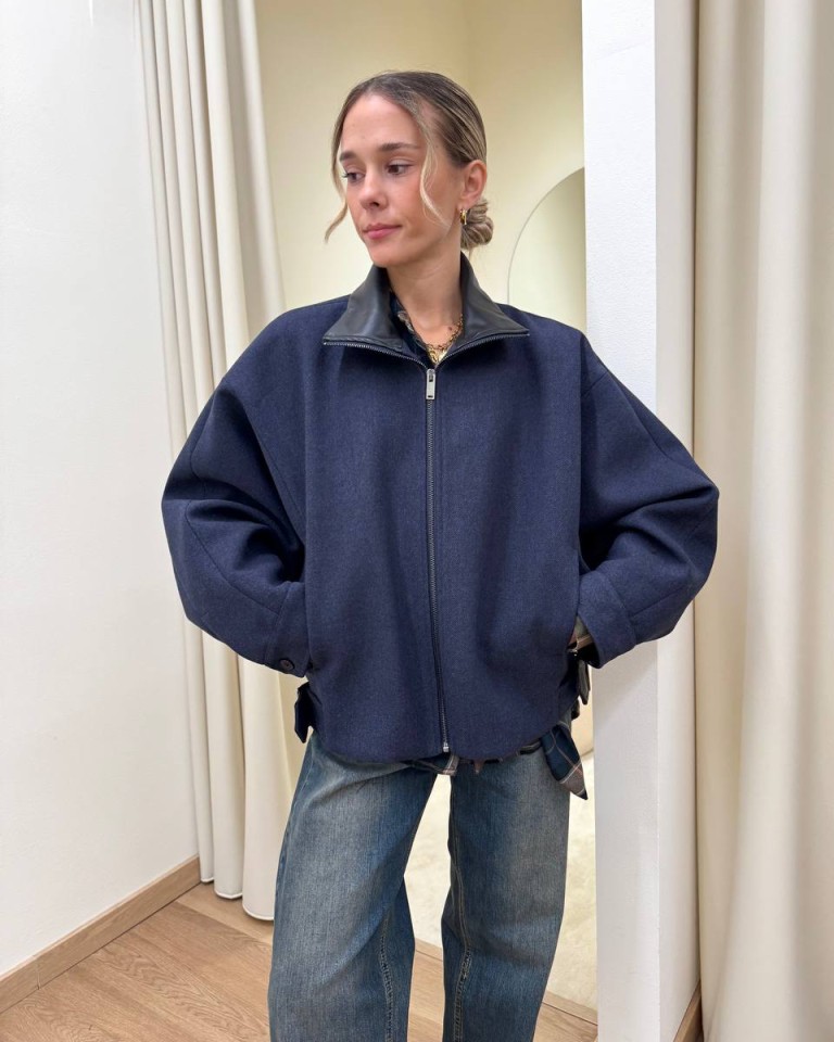 Giacca maniche pipistrello color denim Souvenir Shop Online Giacca maniche pipistrello color denim Souvenir