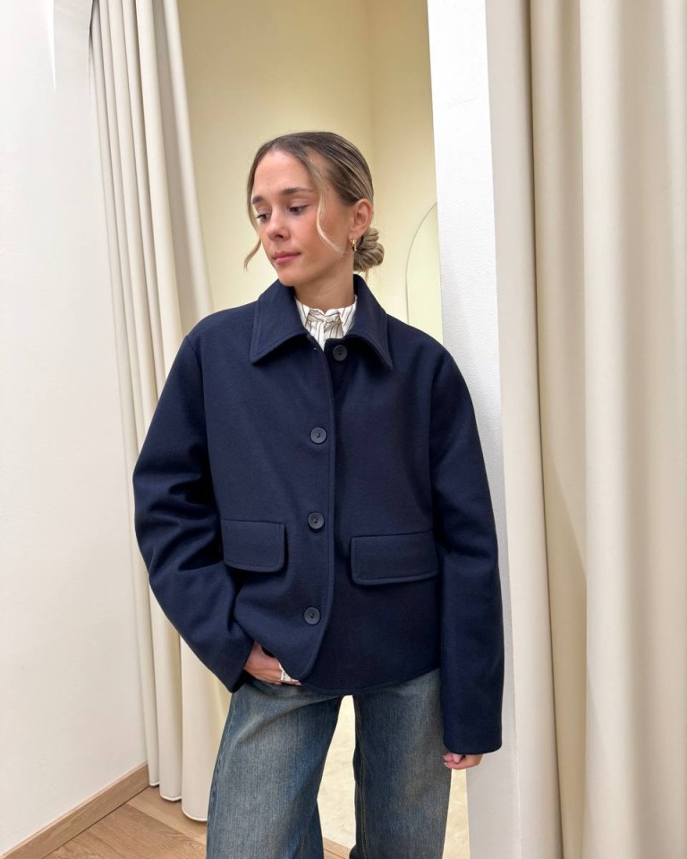 Cappotto corto over blu Tensione In Shop Online Cappotto corto over blu Tensione In