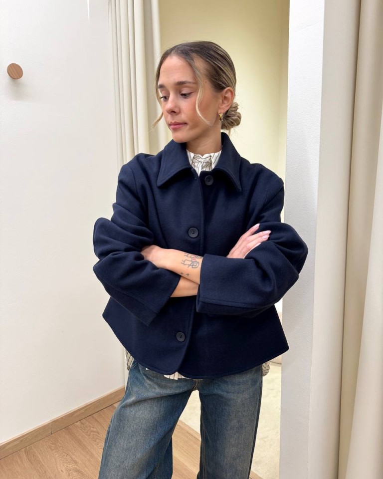 Cappotto corto over blu Tensione In Shop Online Cappotto corto over blu Tensione In