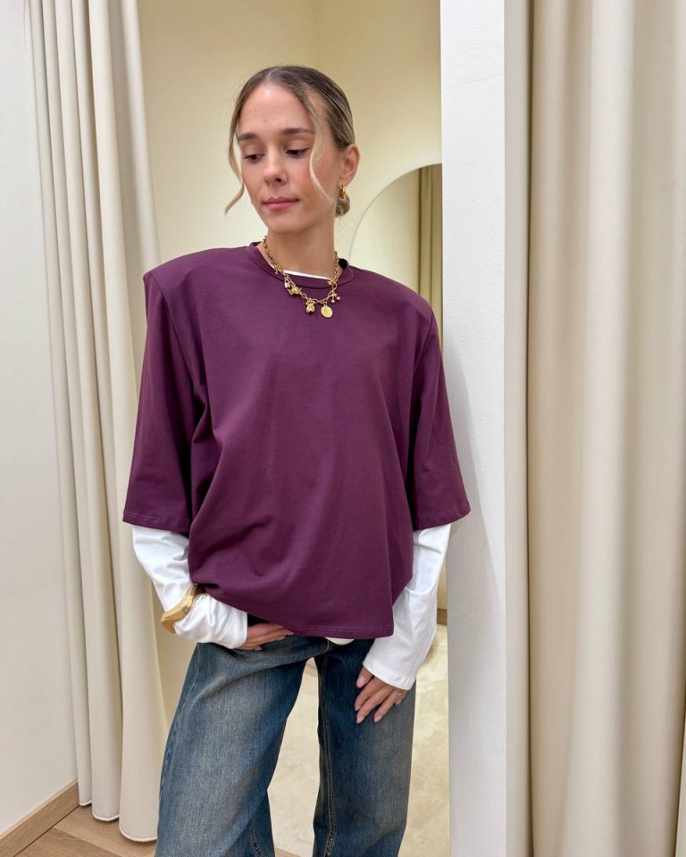 T-shirt e maglia doppia bianca e vino Susy Mix Shop Online T-shirt e maglia doppia bianca e vino Susy Mix
