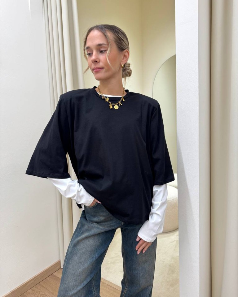T-shirt e maglia doppia bianca e nera Susy Mix Shop Online T-shirt e maglia doppia bianca e nera Susy Mix
