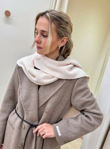 Shop Online Balaclava con sciarpa in maglia avorio HaveOne