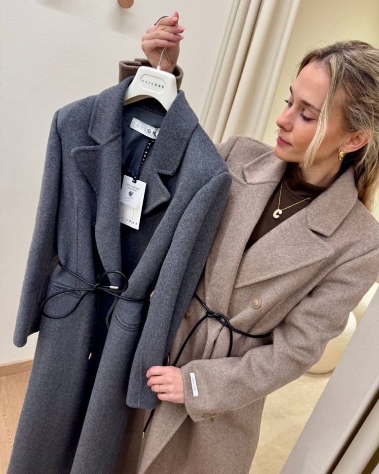 Cappotto Hand Made lungo con cinturino grigio HaveOne Shop Online Cappotto Hand Made lungo con cinturino grigio HaveOne