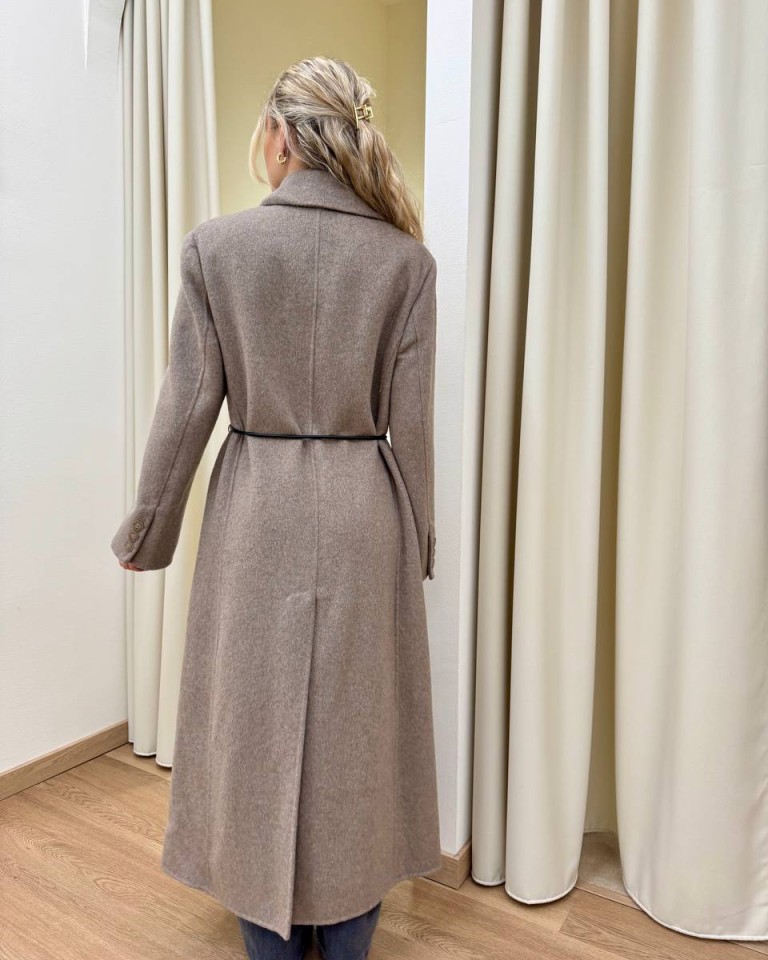Cappotto Hand Made lungo con cinturino tortora HaveOne Shop Online Cappotto Hand Made lungo con cinturino tortora HaveOne