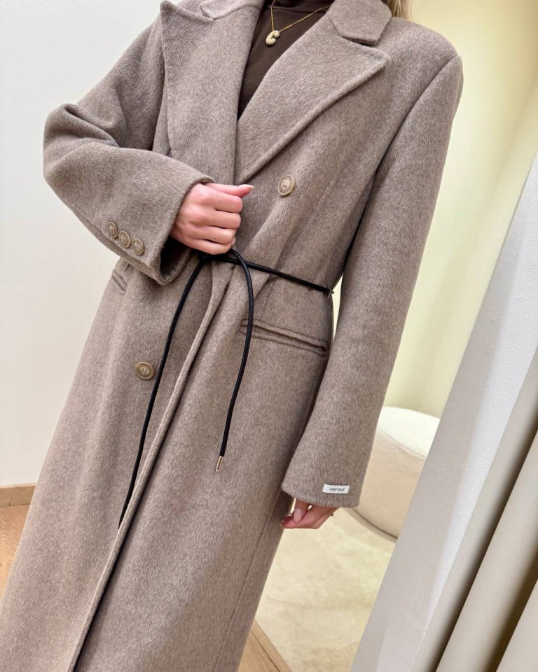 Cappotto Hand Made lungo con cinturino tortora HaveOne Shop Online Cappotto Hand Made lungo con cinturino tortora HaveOne