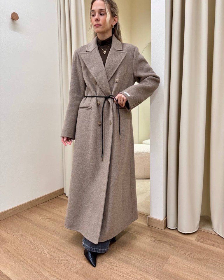 Cappotto Hand Made lungo con cinturino tortora HaveOne Shop Online Cappotto Hand Made lungo con cinturino tortora HaveOne