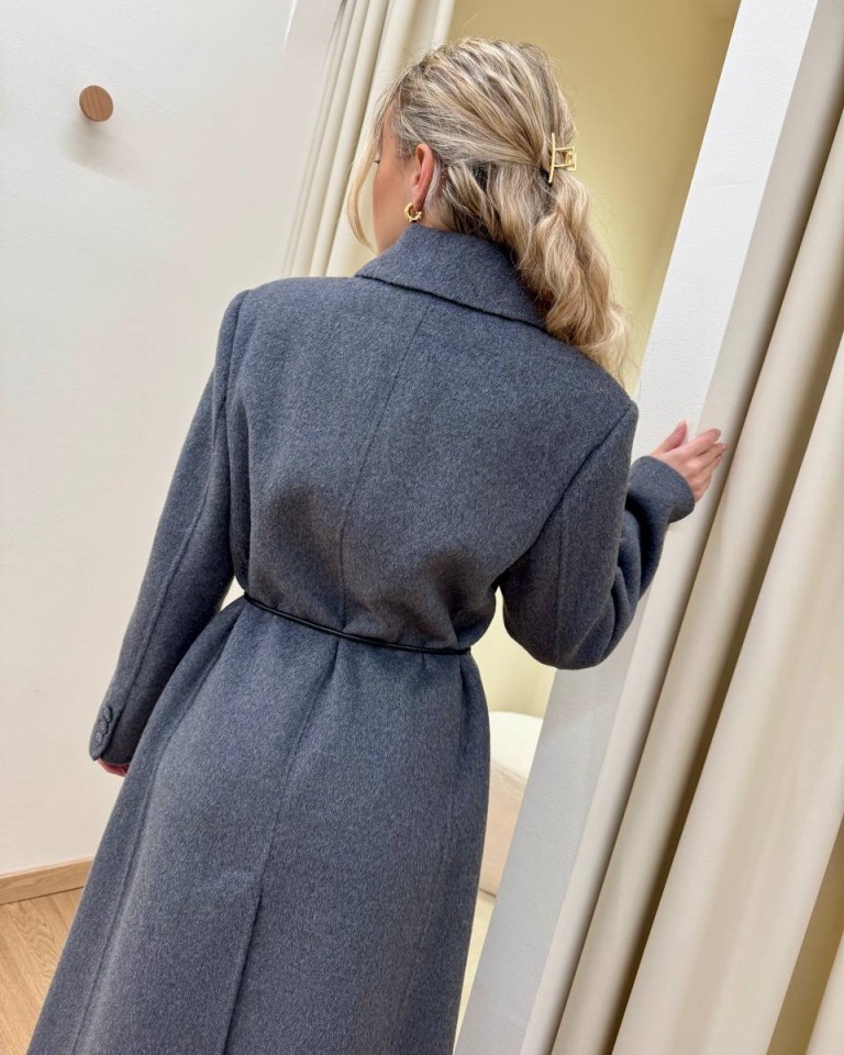 Cappotto Hand Made lungo con cinturino grigio HaveOne Shop Online Cappotto Hand Made lungo con cinturino grigio HaveOne