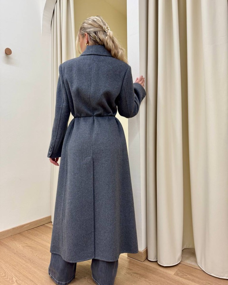 Cappotto Hand Made lungo con cinturino grigio HaveOne Shop Online Cappotto Hand Made lungo con cinturino grigio HaveOne