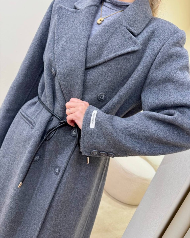 Cappotto Hand Made lungo con cinturino grigio HaveOne Shop Online Cappotto Hand Made lungo con cinturino grigio HaveOne