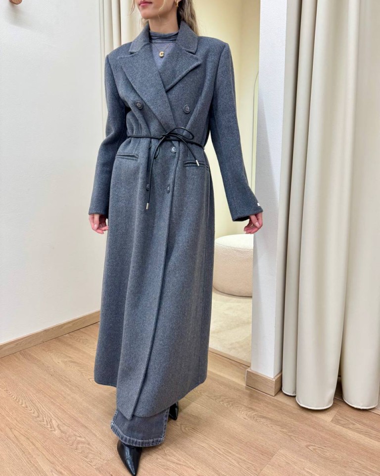 Cappotto Hand Made lungo con cinturino grigio HaveOne Shop Online Cappotto Hand Made lungo con cinturino grigio HaveOne
